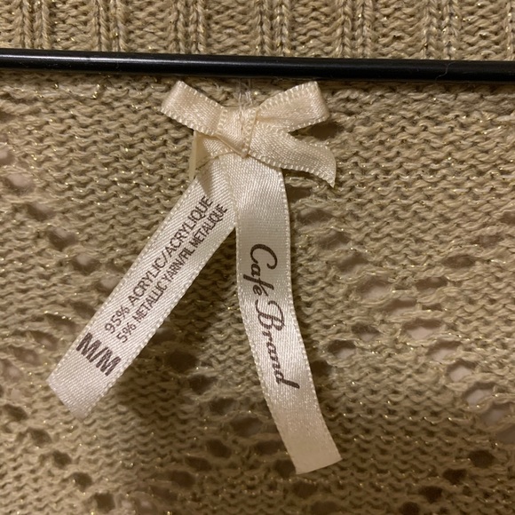 ✨Sparkly Beige V-Neck Sweater✨ - Picture 4 of 4